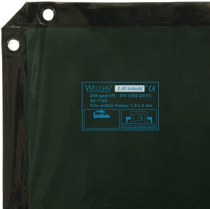 Ekran spawalniczy zielony 1,8x2,4m Weldas