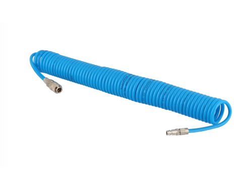Wąż pneumatyczny spiralny PU uzbrojony 10m 8x5mm