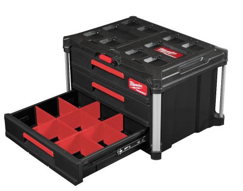 Skrzynia PACKOUT z 3 szufladami Milwaukee 4932472130