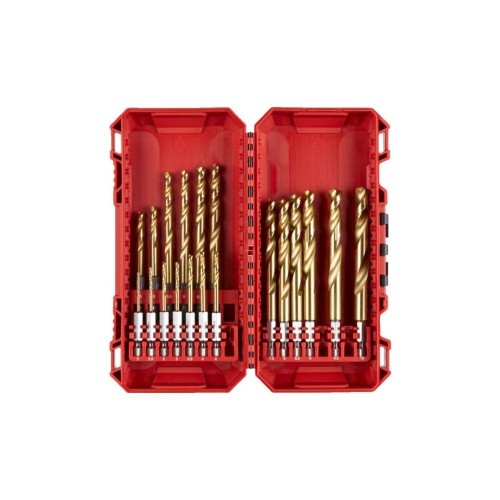 Zestaw wierteł udarowych do metalu MILWAUKEE Shockwave HSS-G Tin Red Hex 2-10 mm 4932493866