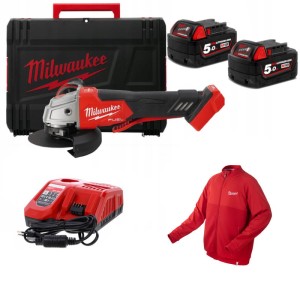 Szlifierka kątowa akumulatorowa MILWAUKEE 125mm M18 FSAG125X-502X + nagroda BLUZA MILWAUKEE