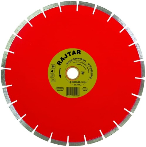 Tarcza diamentowa do cięcia granitu i materiałów twardych In Corpore Rajtar 350 mm