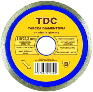 Tarcza diamentowa do glazury In Corpore TDC 110mm