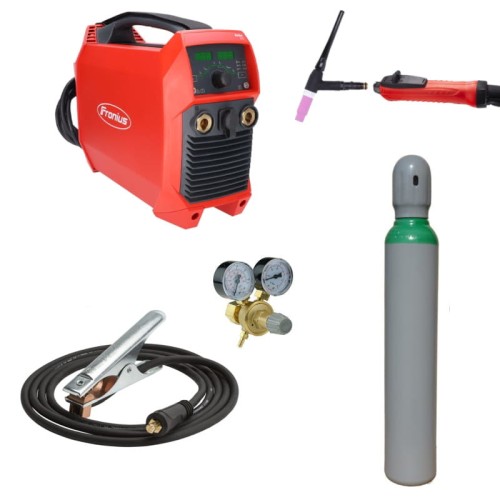 FRONIUS Artis 170 + przewód TIG THP 180 G 4m + korpus TIG TTB 220P + przewód masowy + wąż gazowy + butla Ar+ reduktor