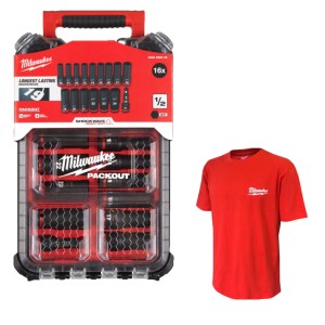 Zestaw nasadek udarowych długich MILWAUKEE SHOCKWAVE IMPACT DUTY 1/2" 15 szt. 4932480943 + NAGRODA