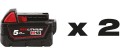 Zestaw POWERPACK narzędzi akumulatorowych Milwaukee M18 FPP6G3-502B 4933498658
