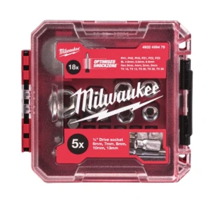 Zestaw narzędzi Milwaukee 1/4" z nasadkami Four Flat Sides 25 el. 4932499470