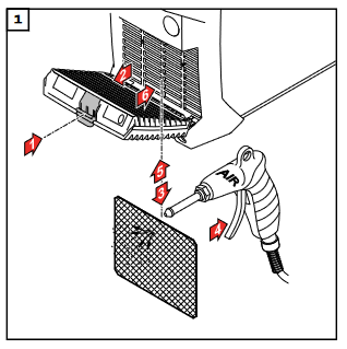 Czyszczenie filtra powietrza w spawrce FRONIUS Ignis 180